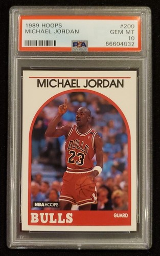 MICHAEL JORDAN 1989 SKYBOX NBA HOOPS CARD 200 PSA 10 GEM MT CHICAGO 