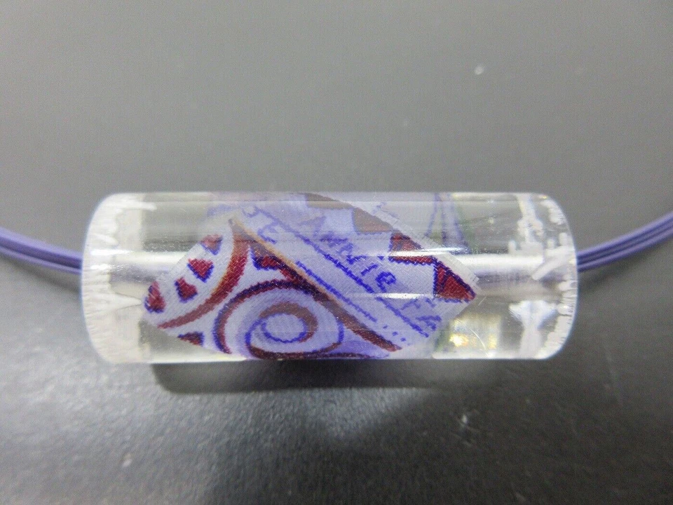 Auténtica Gargantilla HERMES BIJOUTERIE FANTASIE Plástico Vinilo Púrpura Transparente 95662 Foto 4 de 4