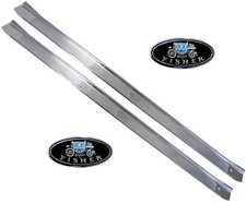 19681972 Chevelle El Camino Gto Door Sill Scuff Plates Pair Rhlh Fisher Decals
