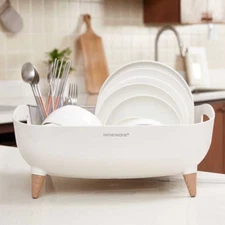 Nineware Wide Volume Dish Drying Rack, Kitchen Dish Plate Storage, Made in Korea