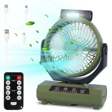 20000mAh Personal Fan Camping Fan with LED Lantern Portable Rechargeable Bat