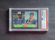 Cecil Fielder & Cory Snyder signed 1986 Fleer Rookie Card Psa Authenticated