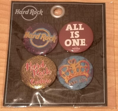 Hard Rock Cafe Punta Cana      Buttons     4 Stück  neu + OV