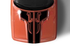 Vinyl Graphics Decal For 2008-16 Dodge Challenger Hood Daggers Matte Black
