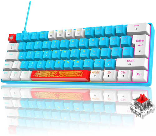 Mechanical Keyboard Mix RGB Backlit 62 Keys UK Layout Ultra-Compact Wired USB PC - Picture 10 of 17