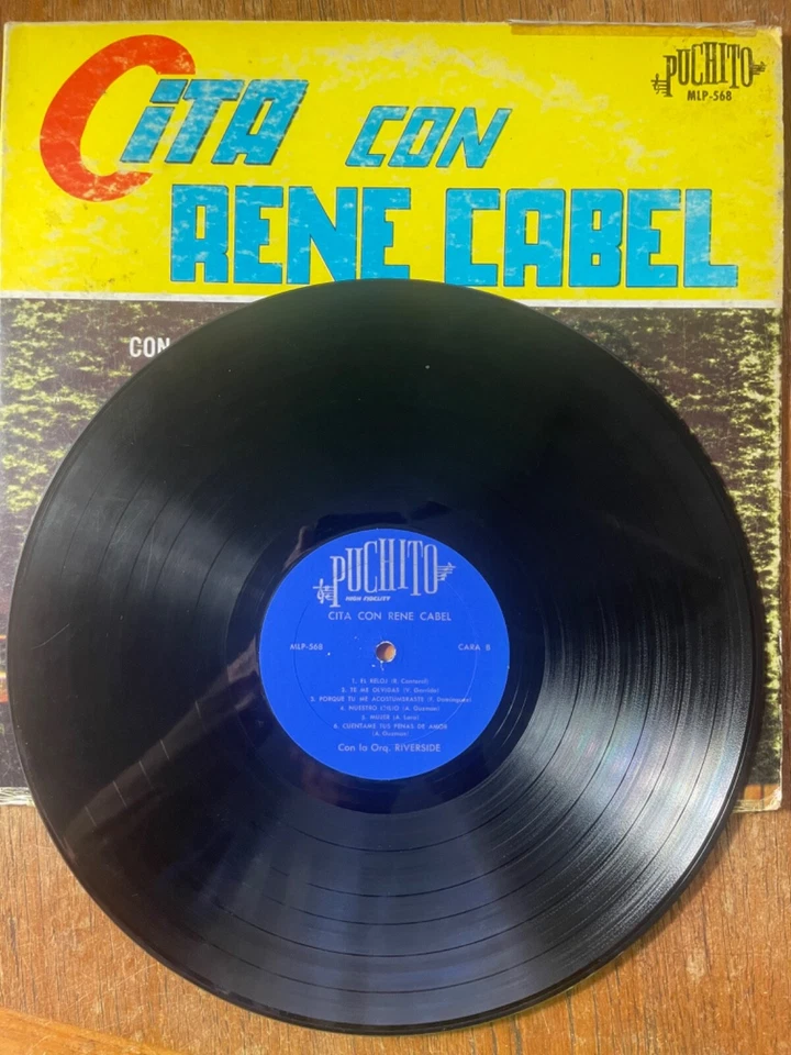 Rene Cabel Con La Orquesta Riverside ‎– Cita Con Rene Cabel Vinyl LP Puchito - Image 4 of 4