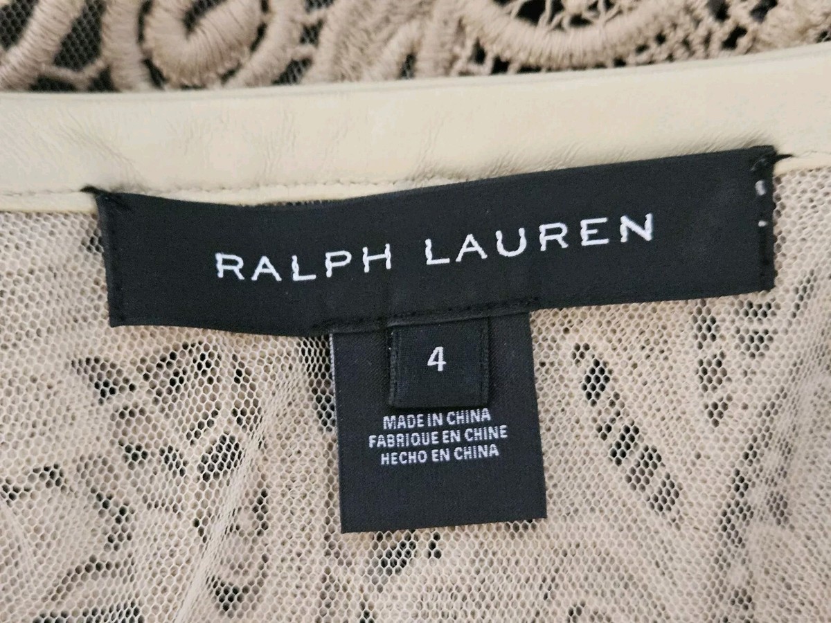 RARE Ralph Lauren Black Label Size 4 Thora Crochet Lace Coat