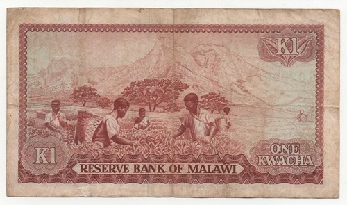 MALAWI 1 KWACHA 1976 PICK 14 A LOOK SCANS - Foto 2 di 2
