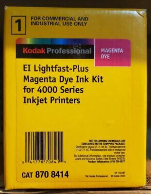 Genuine Sealed Kodak Encad Magenta EI Lightfast Dye Ink Kit 4000 8708414 500 ml