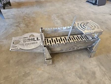 Charcoal Grill Kebab BBQ Portable Mangal + Grill Grate + Fire Poker + Table 