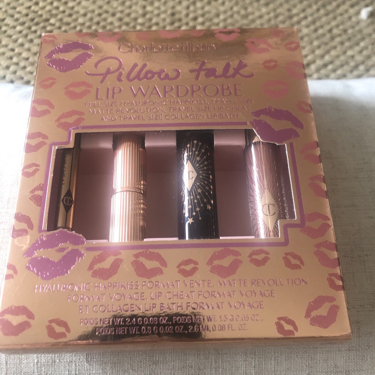 Charlotte Tilbury Pillow Talk Lip Wardrobe 4cs Set Lipsticks