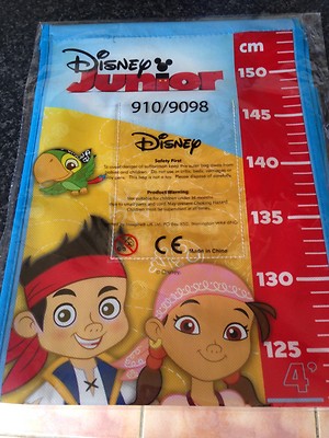 Jake and the Netherlands pirates Disney junior height chart UK