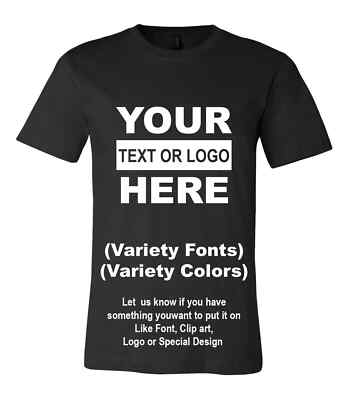 Personalized Custom T-Shirt Print Your Logo Photo Custom Made Shirt