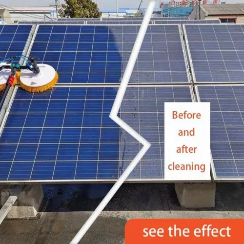 7,5m Reinigung Photovoltaik Solar PV Waschbürste rotierend Doppelt Bürstenkopf - Bild 2 von 20