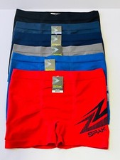 Lot 6 Pack Men's Microfiber Boxer Briefs Underwear Compression Stretch Sport S20