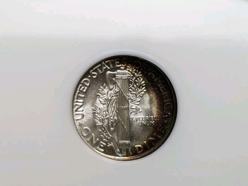 1945-P Mercury Silver Dime NGC MS-65 Rainbow Toned End Roll Album Two Sided - Picture 20 of 20