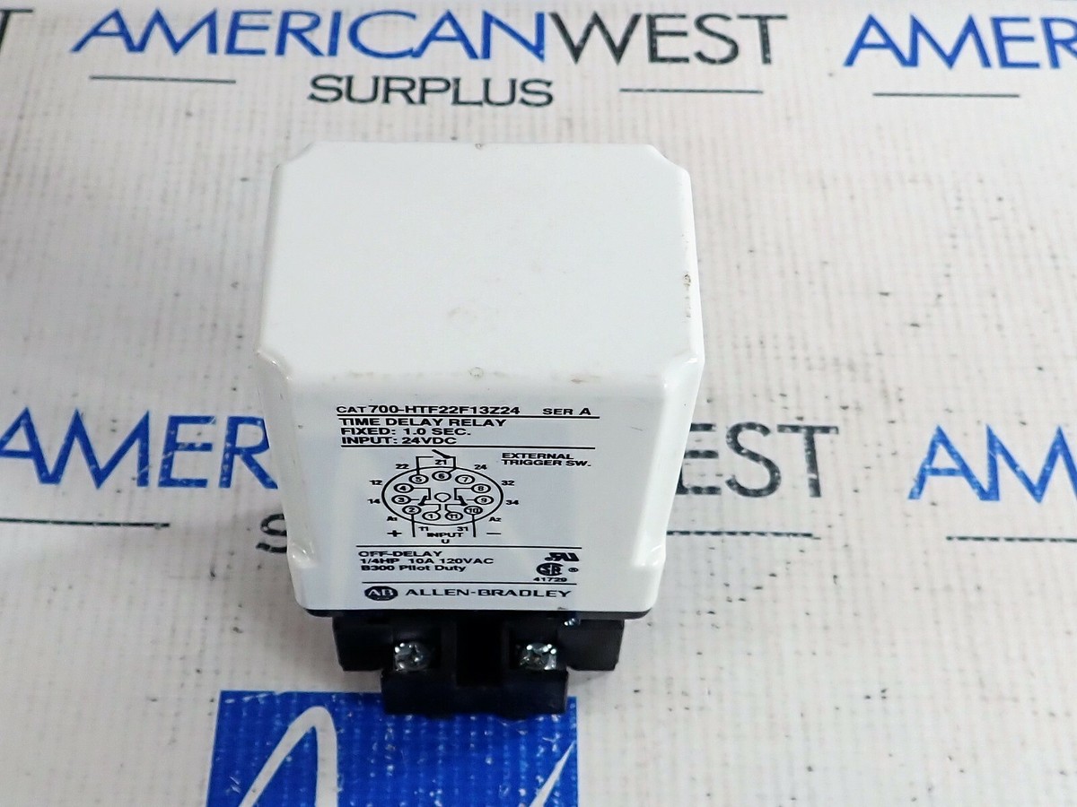ALLEN BRADLEY 700-HTF22F13Z24 TIME DELAY RELAY SER A1.0SEC ALLEN BRADLEY 700-HTF22F13Z24 TIME DELAY RELAY SER A1.0SEC