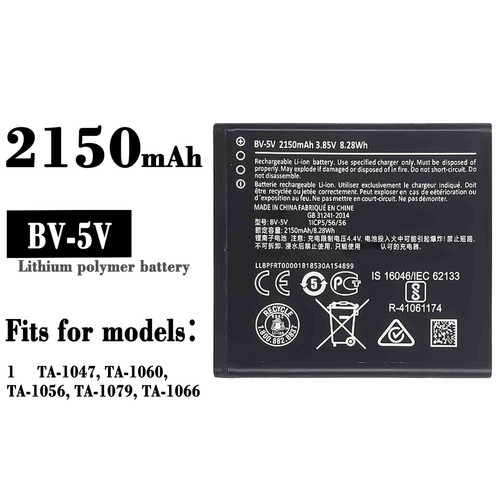 Replacement Battery For Nokia 1 BV-5V TA-1047 TA-1060 TA-1056 TA-1079 TA-1066