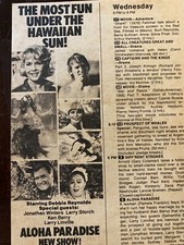 Aloha Paradise, Debbie Reynolds, Jonathan Winters, Vintage TV Guide Ad