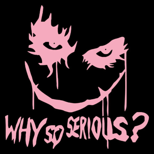 5.5" WHY SO SERIOUS Vinyl Decal Sticker Car Window Laptop Dark Knight Joker - Picture 7 of 25
