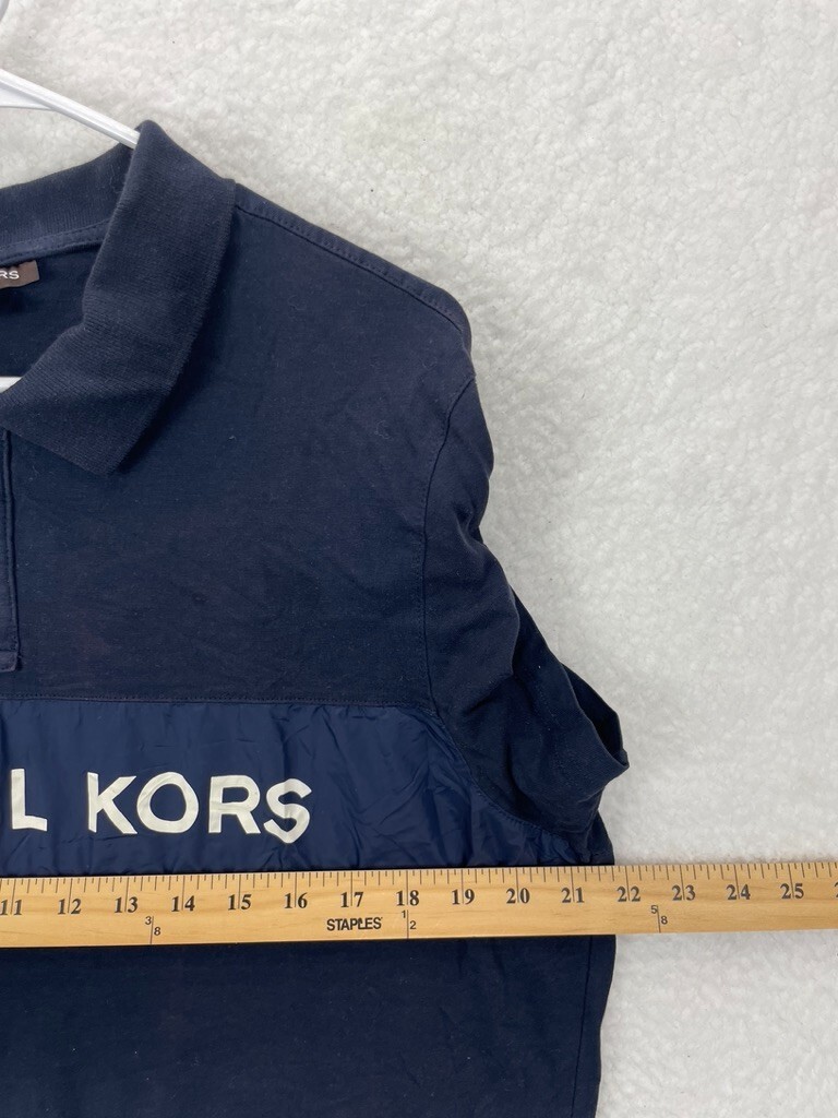 Michael Kors Polo Shirt Lot Men's L & XL Black Blue Short Sleeve Casual 2 Pack thumbnail 10