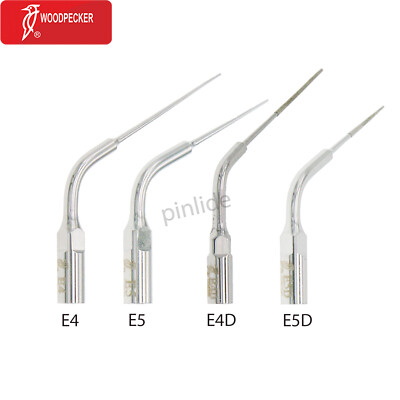 100% Woodpecker Dental Ultrasonic Scaler Root Canal Tips E4 E4D E5 E5D fit EMS