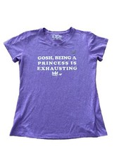 New Balance T-Shirt Women s Short Sleeve Logo Casual Athleisure Tee Sz M Purple