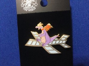 Disney Pin - WDW EPCOT - Figment - Flying On A Filmstrip Airplane LE # 18306