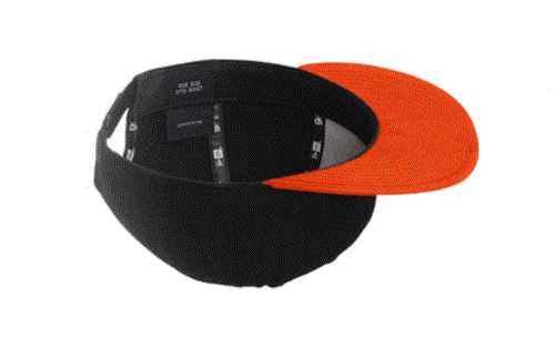 Cappello/cappello bianco New Era NE400 9Fifty nero/arancione tesa piatta posteriore a scatto - Foto 4 di 4