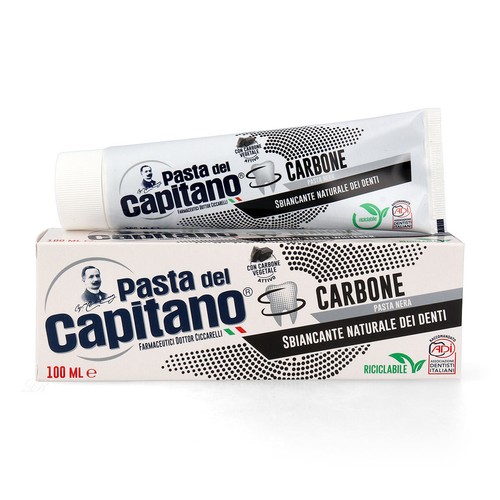 Pasta del Capitano Charcoal - Kohle Zahnpasta 100ml - Afbeelding 1 van 5
