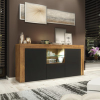 145cm Modern TV Unit Sideboard | High Gloss/Matt Doors | Free LED Lights