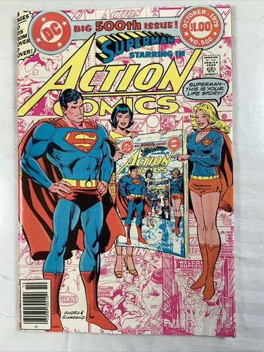 Lote de 3 cómics de acción #443.449 (1975), 500 (1979) bronce bien 6,0 DC #RN - Imagen 11 de 19