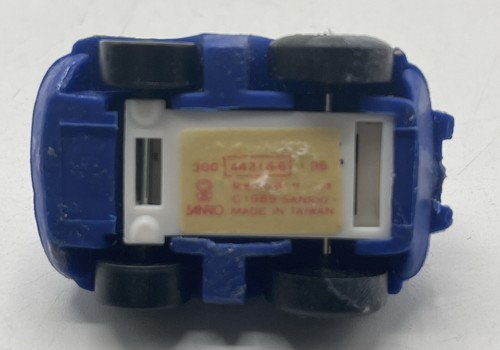 Vintage PORSCHE 930 BLUE RUBBER/PLASTIC PULL BACK FRICTION Sanrio - Picture 9 of 9