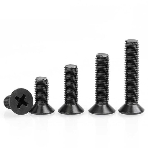 Black 304 Stainless Steel Cross Countersunk Head Screws Flat Head Long Screws - Picture 9 of 202