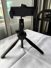 Adjustable Overhead Phone Tripod Stand w/ Clamp Mount, Compact Desktop Tripod