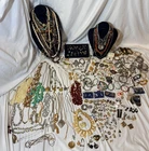 Huge Vintage Estate Costume Jewelry Lot 11.10 pounds signed Pieces Sterling