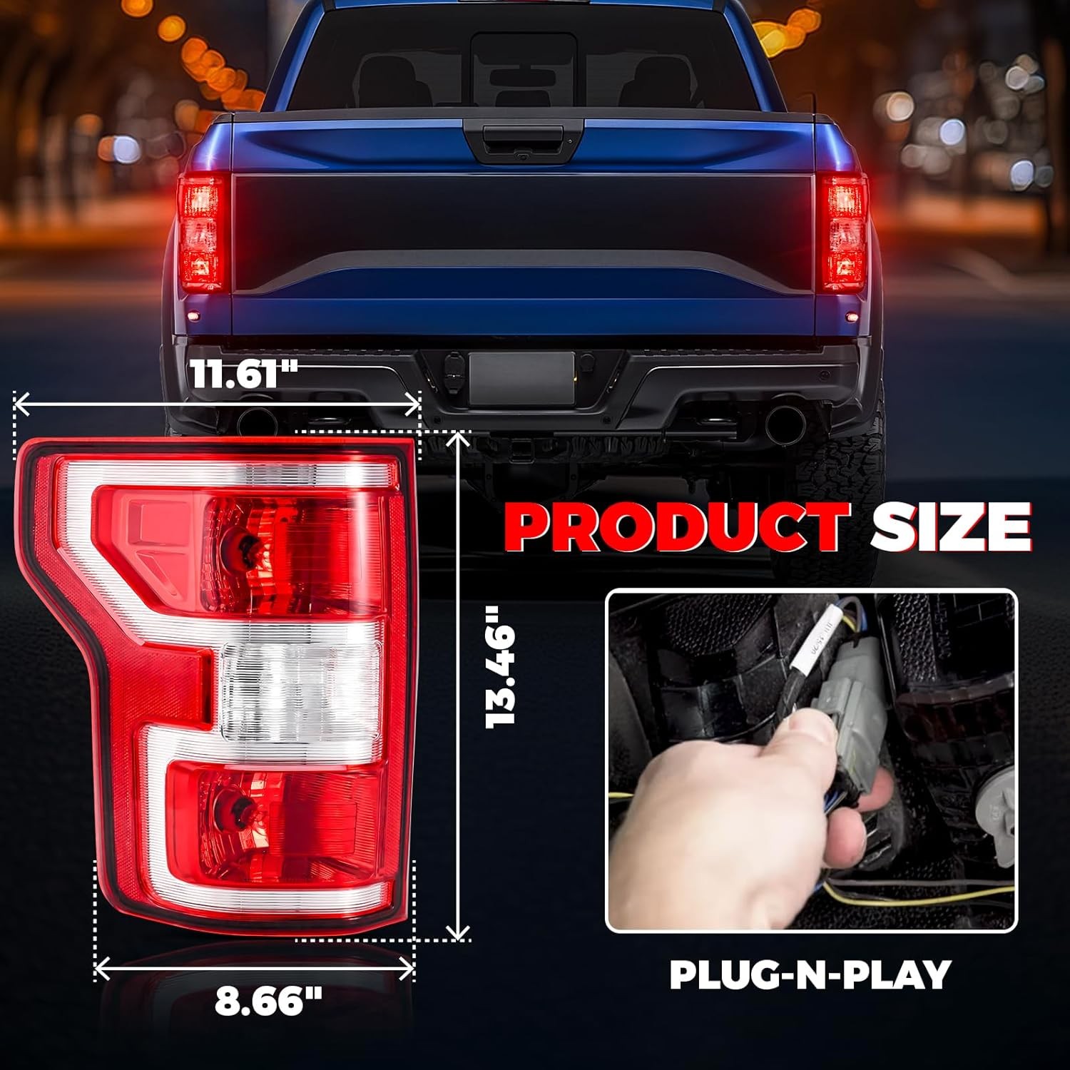 F150 Tail Lights Assembly Compatible With 2018 2019 2020 Ford F150 Left Driver S