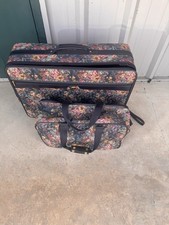 Vintage Jaguar 2 Piece Floral Tapersty Luggage Set