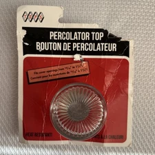 VINTAGE  New Percolator COFFEE POT GLASS TOP REPLACEMENT - Fits 13/16” To 1 1/2”