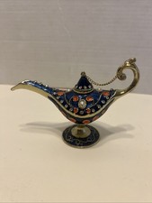 Decorated Bejeweled Metal Genie Lamp