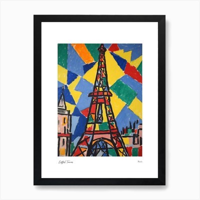 Eiffelturm Paris Matisse Stil 2 gerahmte Wandbilder Poster Leinwanddruck Bild