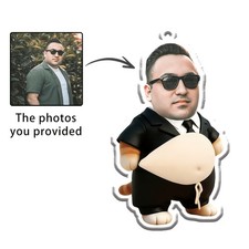 2D Flat 1pc Custom Acrylic Photo Keychain Personalized Custom Photo Pendant