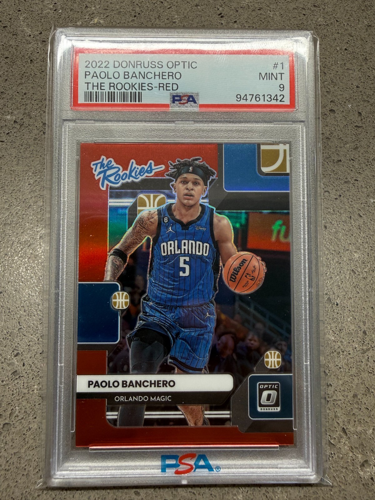 2022 Panini - Donruss Optic - Paolo Banchero The Rookie - Red 17/99 Gem Mint 9