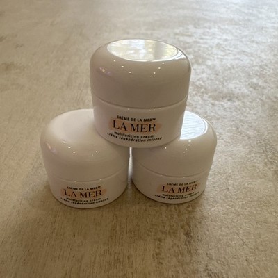 3x La Mer Creme de la Mer The Moisturizing Cream .14 oz 3.5 ml Sample Size NEW