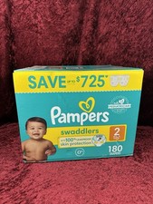 Pampers Swaddlers Leakproof Disposable Baby Diapers Size 2 - 180 Count