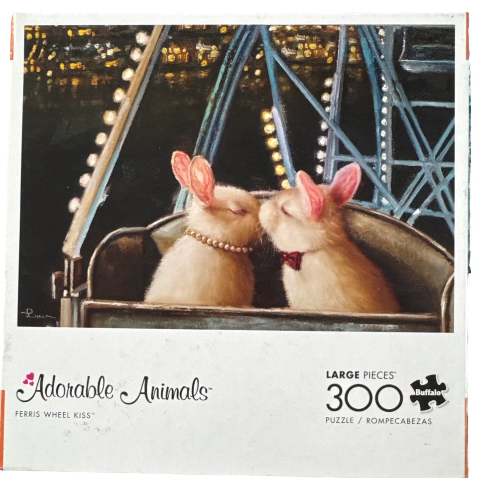 Adorable Animales Noria Besando Conejos 300 Piezas Puzzle Sellado y Nuevo Foto 2 de 4