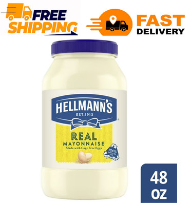 Hellmann's Real Mayonnaise, Sandwich Spread Condiments, 48 oz Jar