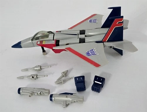 J-843 VINTAGE 1980'S HASBRO G1 TRANSFORMERS DECEPTICON JETS STARSCREAM COMPLETE
