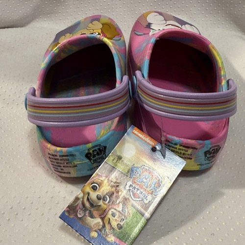 Scarpe Paw Patrol rosa e viola bambini taglia 7-8 zoccoli slip on bambina nuove - Foto 4 di 8