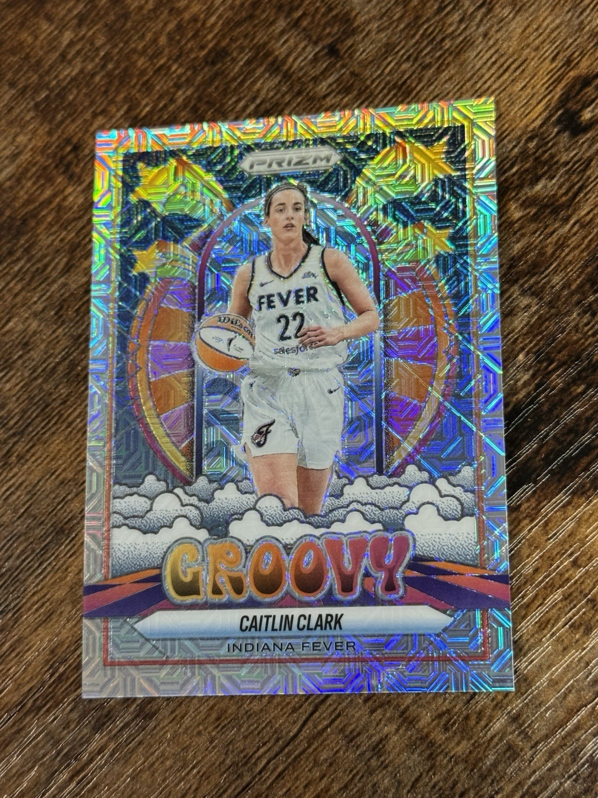 2025 Panini WNBA Prizm Caitlin Clark #10 Groovy Mojo Prizm /25